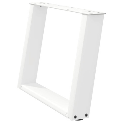 Nogi do stolika kawowego w kształcie litery U 2 szt. Białe 60x(42-43) cm Stal