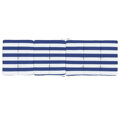 vidaXL Poduszki na leżaki, 2 szt, niebiesko-białe pasy, tkanina Oxford