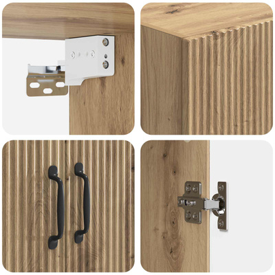 Zestaw szafek 2 szt. Dąb artisan Drewno inżynieryjne