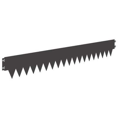 Krawężnik do trawnika 50 szt. 103 x 15 cm Stal Czarny