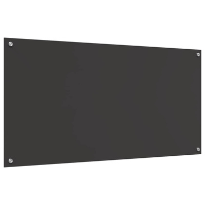 Panel kuchenny Ciemnoszary 120 x 60 cm szkło hartowane