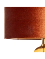 Lampa podłogowa LEONA pomarańczowa E27 100W złota