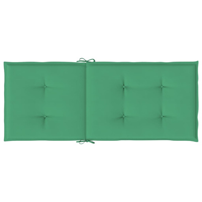 vidaXL Poduszki na krzesła ogrodowe, 2 szt., zielone, 120x50x3 cm