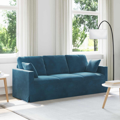 Sofa Niebieski 198 x 78 x 80 cm Aksamit