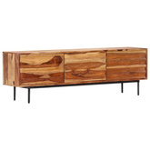 vidaXL Szafka pod TV, 140x30x45 cm, lite drewno sheesham