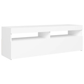 vidaXL Szafka pod TV z oświetleniem LED, biała, 120x35x40 cm