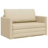 Sofa Bed Kremowy 124 x 71 x 78 cm tkanina