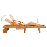 vidaXL Leżaki z poduszkami, 2 szt., lite drewno akacjowe wariant 14
