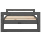 vidaXL Legowisko dla psa, szare, 75,5x55,5x28 cm, lite drewno sosnowe