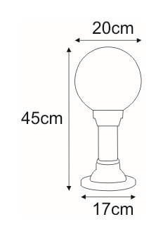 Niska zewnętrzna lampa stojąca K-ML-OGROD 200 0.2 KL. OPAL z serii ASTRID KAJA