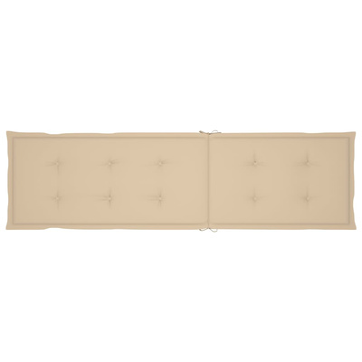 vidaXL Leżak tarasowy z podnóżkiem i poduszką, lite drewno akacjowe