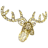 Renifer ciągnący sanie Ciepła biel 68 x 36,5 x 62,5 cm rattan
