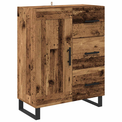 Highboard 2 szt. Stare drewno 69,5 x 34 x 180 cm