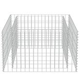 vidaXL Podwyższona donica gabionowa, galwanizowana stal, 90x90x50 cm
