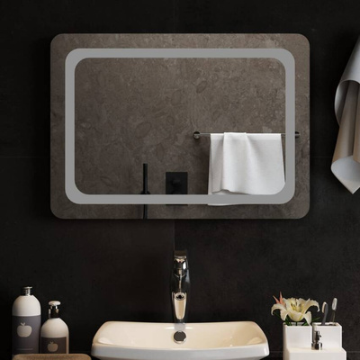 vidaXL Lustro łazienkowe z LED, 70x50 cm