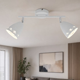 Lampa ścienna kinkiet 2X40W E14 biały mat COTY 92-67128