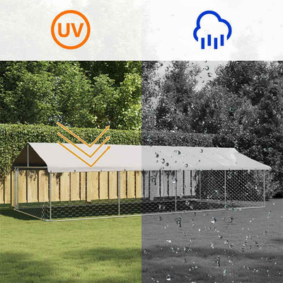 Kojec dla psa z zadaszeniem, 600 x 300 x 150 cm