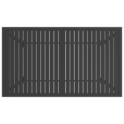 Stół ogrodowy, antracytowy, 140x80x72 cm, stal