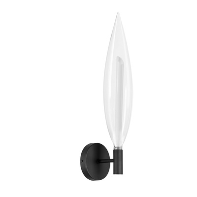 Kinkiet Nordic szklany czarny transparentny do salonu 1x5W G9