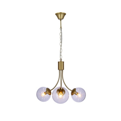 Lampa wisząca złota 3xE14 żyrandol Dani 33-79015