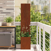 Ekran zapewniający prywatność w ogrodzie Fretwork Rdzawy