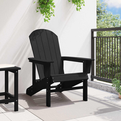 Krzesło Adirondack Czarny HDPE