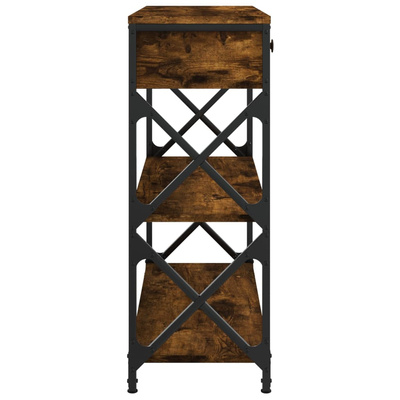 Stolik konsolowy, przydymiony dąb, 75x28x75 cm