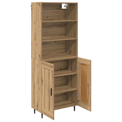 Highboard 2 szt. Dąb rzemieślniczy 69,5 x 32,5 x 180 cm