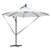 Parasol plażowy Ze LED Lights piaskowy 294 x 294 x 248 cm