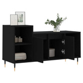 vidaXL Szafka pod TV, czarna, 100x35x55 cm, materiał drewnopochodny