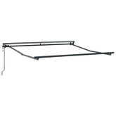 Markiza wysuwana Ciemnoszary 5 x 3 m Poliester i aluminium