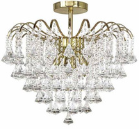 Lampa sufitowa kryształowa BELWEDER 4x40W E14 złoty