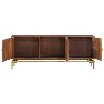 vidaXL Szafka pod TV, 120x30x46 cm, lite drewno mango