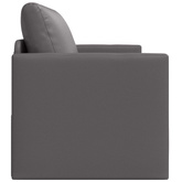Sofa Bed Szary 124 x 71 x 78 cm Sztuczna skóra