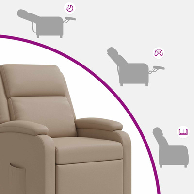 Fotel recliner Cappuccino Ekoskóra