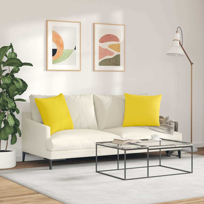 Poduszki na sofę 2 pcs Jasnożółty 50 x 50 cm tkanina