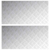 Stopień Prostokątny 2 pcs Srebrny 100 x 50 cm Aluminium