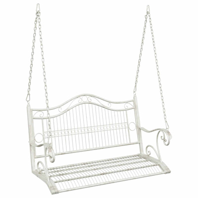 Huśtawka Stal 115 x 61 x 63 cm Antyczna biel