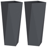 Donica 2 pcs Antracyt 30 x 30 x 75 cm Stal