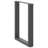 Nogi do stołu jadalnego w kształcie litery U 2 szt. Antracyt 60x(72-73) cm Stal