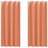 Firany blackout z kółkami 2 pcs terakota 260 x 140 cm Poliester