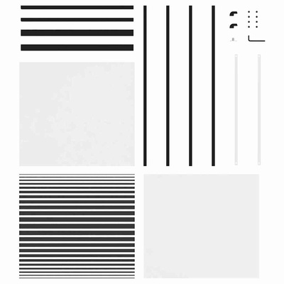 Drzwi szklane 76 x 2 x 205 cm Aluminium Czarny