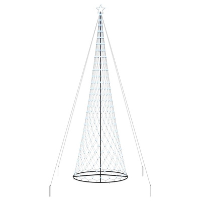 Choinka świąteczna LED z podstawą Chłodna biel 500 cm Metal