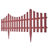 Obrzeża ogrodowe, 17 szt., 10 m, brązowe