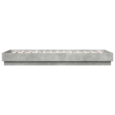 Łóżko z ramą z LED Betonowy szary 80 x 200 cm