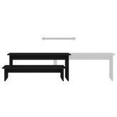 vidaXL Szafka pod TV, czarna, 180x30x43 cm, materiał drewnopochodny