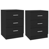 vidaXL Szafki nocne 2 szt., czarne 38x35x56 cm materiał drewnopochodny