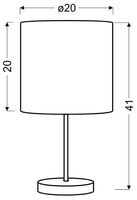 Lampka nocna Timber brązowa z abażurem klasyczna 41 cm
