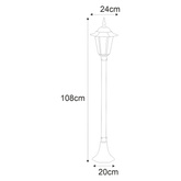 Lampa ogrodowa stojąca K-6009B CZARNY z serii STANDARD