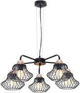 Lampa sufitowa wisząca 5x60W E27 czarny Alen 35-67043